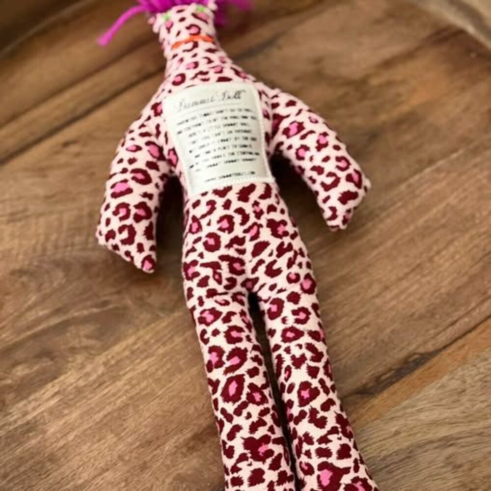 Dammit Doll Pink Leopard Print Stress Relief Toy